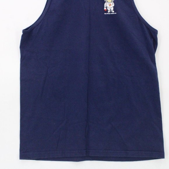 Vintage Hanes Tank Top Mens Navy Blue OMBAC San Diego 2002 Graphic Size Large L - Picture 4 of 7